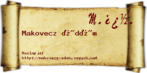 Makovecz Ádám névjegykártya